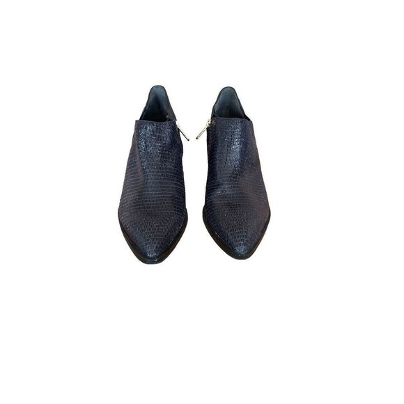 Franco Sarto Womens Black Side Zip Leather Pointed Toe Chelsea Boots Size 5 - Picture 5 of 9